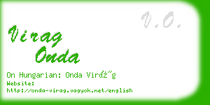 virag onda business card